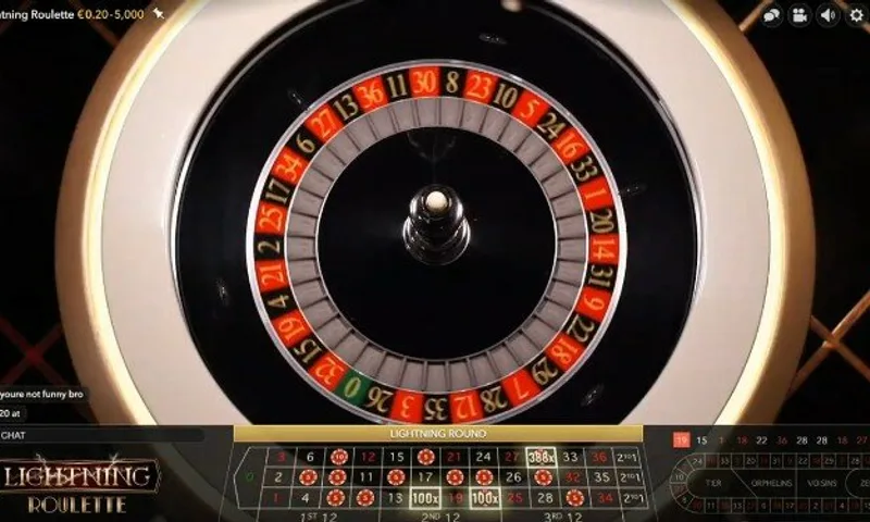 Lightning Roulette Wheel with Random Lightning Multipliers